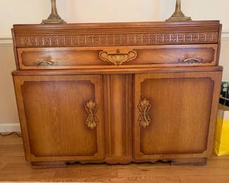 Side board, buffet, matches dining room table and curio cabinet