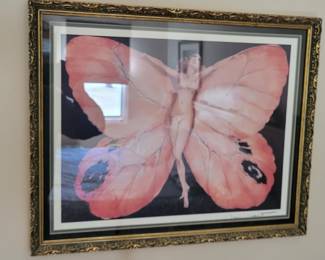 Louis Icart butterfly print