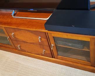 Television and stereo cabinet, art deco styled contemporary eclectic