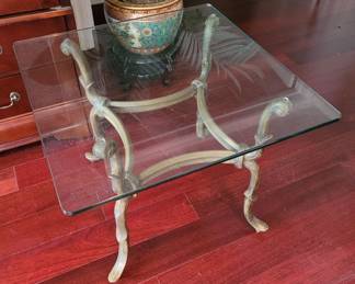 glass and metal table 