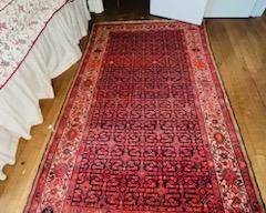 Red Hosssenabad Iranian rug.  4'1x6'8