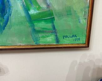 Signature of Theresa Pollak...The Peaks of Otter after the Rain".  Please watch video to see description of painting by the student of Theresa Pollak who purchased it directly from her.