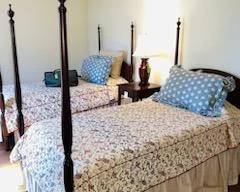Pair of nice custom made four poster twin beds
