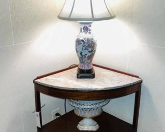19th century marble top corner table