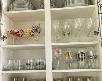 Full collection of Libbey Tawny Accent glasses and other misc. glassware.