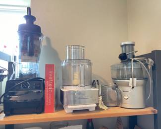 Vitamix mixer, Cuisineart food processor, Breville juicer
