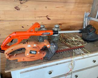 Yard maintenance tools. 