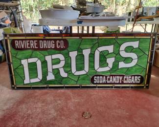 Antique sign from local drug store 