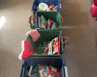Tons of holiday paper and wrapping items