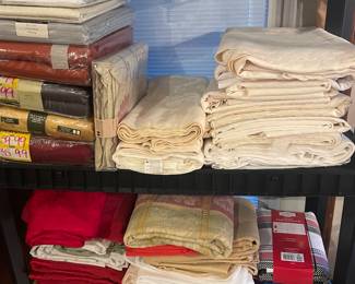 Lots of table coverings.