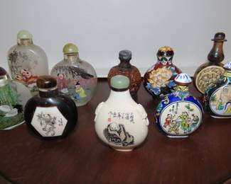 Hand painted snuff bottles.