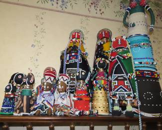 African Folk Art Ndebele Beaded Dolls