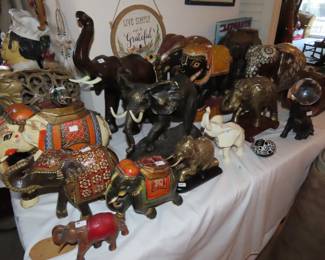 Elephants of all descriptions and sizes.