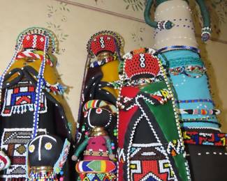 African Folk Art Ndebele Beaded Dolls