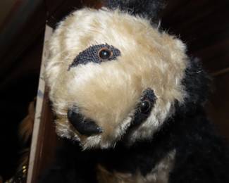 Antique panda, glass eyes.