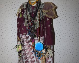  Wayang Golek puppets. Indonesian Rod Stick Folk Art