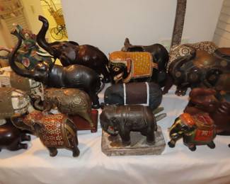 Elephants of all descriptions and sizes.