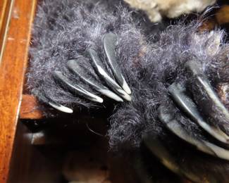 Antique panda, resin claws.