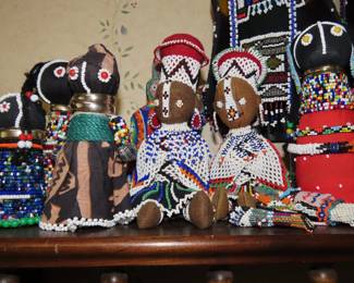 African Folk Art Ndebele Beaded Dolls