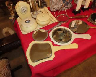 Bakelite dressing table set.