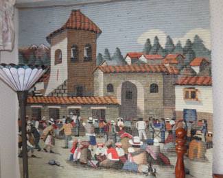 Large hand woven wall tapestry.