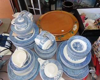 Currier and Ives dinner set.