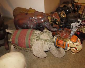 Elephants of all descriptions and sizes.