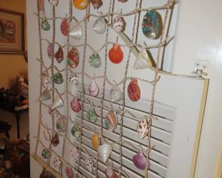 Shell wall hangings.