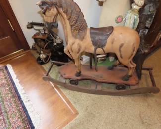 Antique rocking horse.