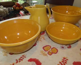 Bauer bowls and pitcher.