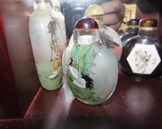 Hand painted snuff bottles.