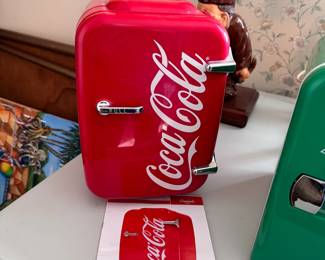 Miniature Coca-Cola fridge 10"H