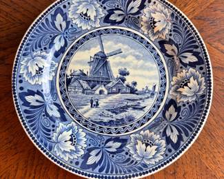 Holland 10" plate, some crazing, and minor hairline on back