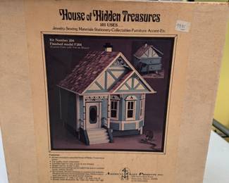Unopened Box - House of Hidden Treasures Kit (wood pieces) Number 204 specifications are 12"H x 11"W x 12"D finished