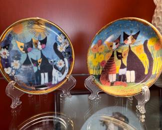 Two Goebel Wachtmeister 3" cat plates 