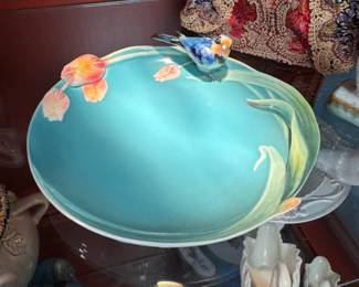 Franz dish with blue bird 6"
