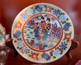 K Collection oriental plate 4"W
