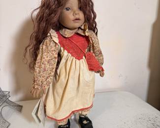 Heidi Ott handmade doll, appears intact, needs cleaning