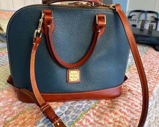 Dooney & Bourke pebble-grain Zip Zip Satchel purse,  with some wear 12" x 9"