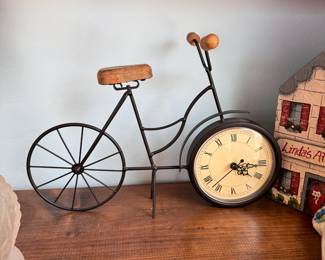 Battery-operated bicycle clock 11"L