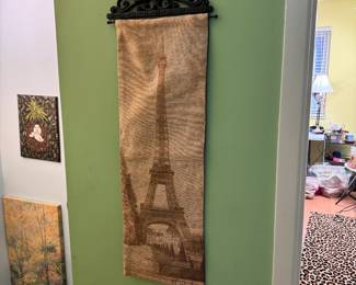 Eiffel Tower tapestry 40" x  14"