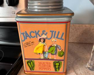 Jack & Jill cookie jar 9"