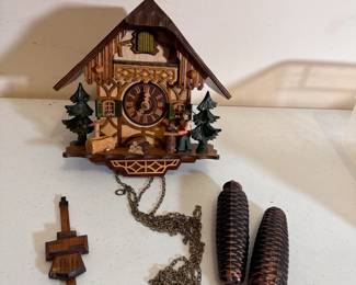 Hubert Herr Black Forest (Triberg, Germany) cuckoo clock, cuckoo works smoothly, not fully tested with weights