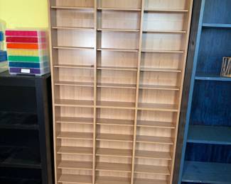 Multi-section laminate shelf with adjustable shelf pegs 6'H x 40"W x 8"D