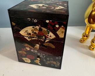 Otagiri handcrafted jewelry box 6"H