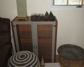 cabinet and stool