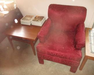 chair and Neils Bach coffee table, mid century, teak wood