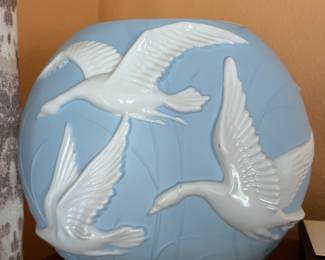 Vintage Pheonix Glass geese pillow vase