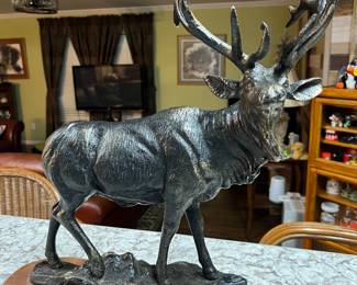 18" tall bronze elk...weighs 20 lbs.