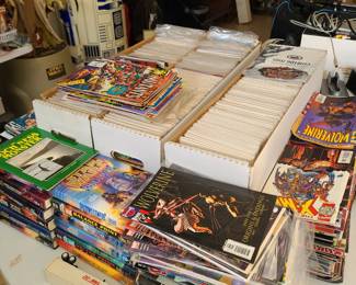 Comic Table in the GARAGE!  tons to look through!
